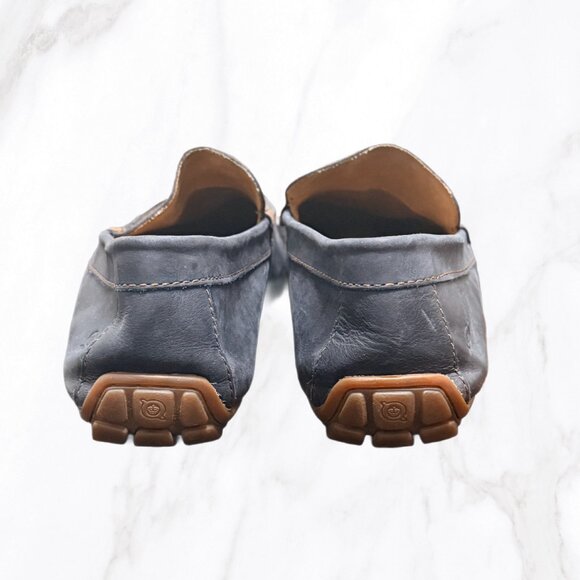 Born Men\'s‎ Navy Nubuck Allan Driving Moccasins, Size 14M main image 6